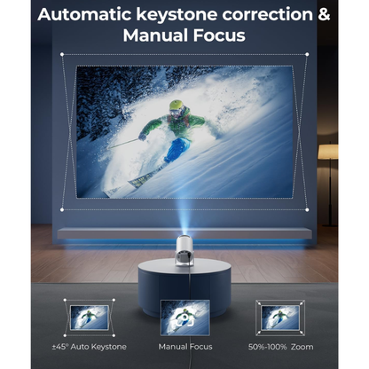 Frost Haven™ Portable Projector with Remote Control