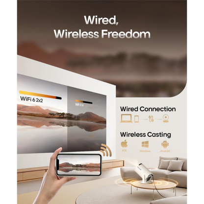 Frost Haven™ Portable Projector with Remote Control